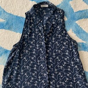 Equipment silk nautical blouse